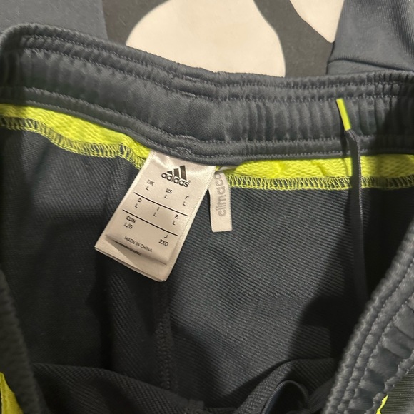 Adidas Charcoal and Neon Yellow Joggers - Picture 2 of 2